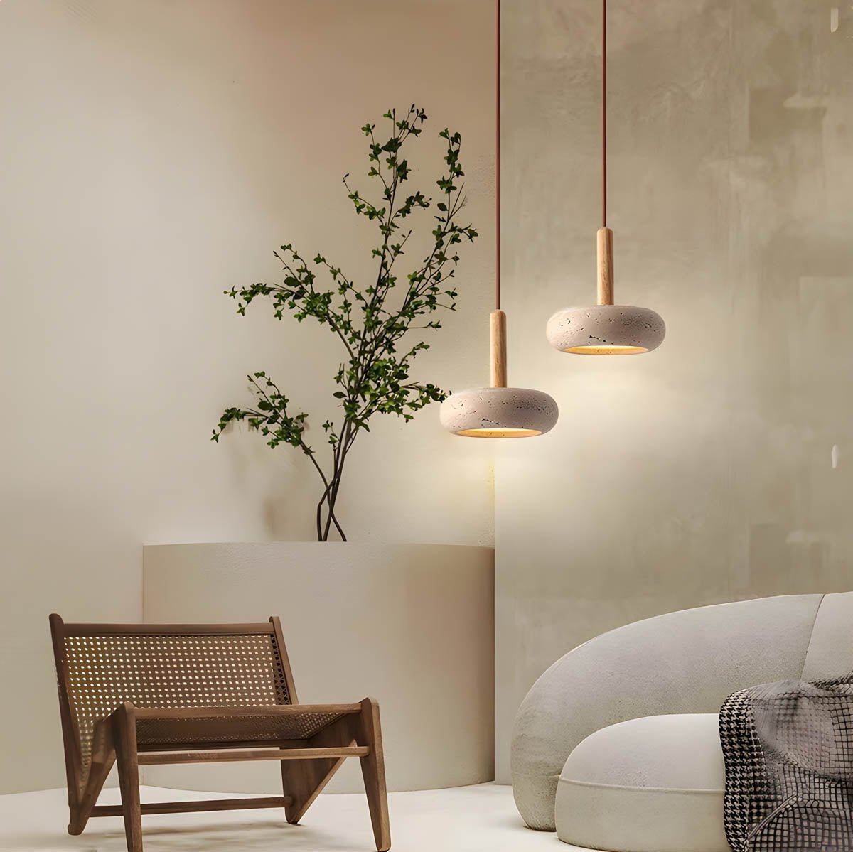 Serena Wabi Sabi Hanglamp – Unieke Designlamp met Organische Vorm voor Woonkamer en Eetkamer Livara