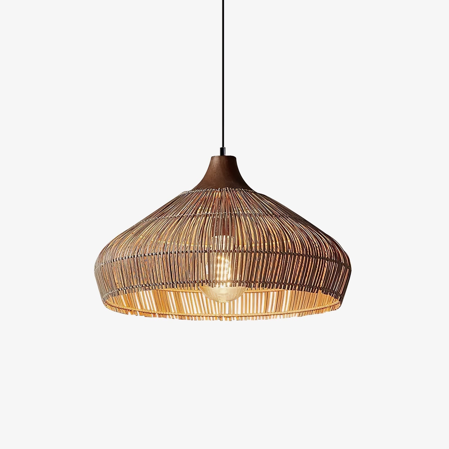 Solara Rieten Rotan Hanglamp – Natuurlijke Designlamp voor Woonkamer, Eetkamer en Slaapkamer Livara