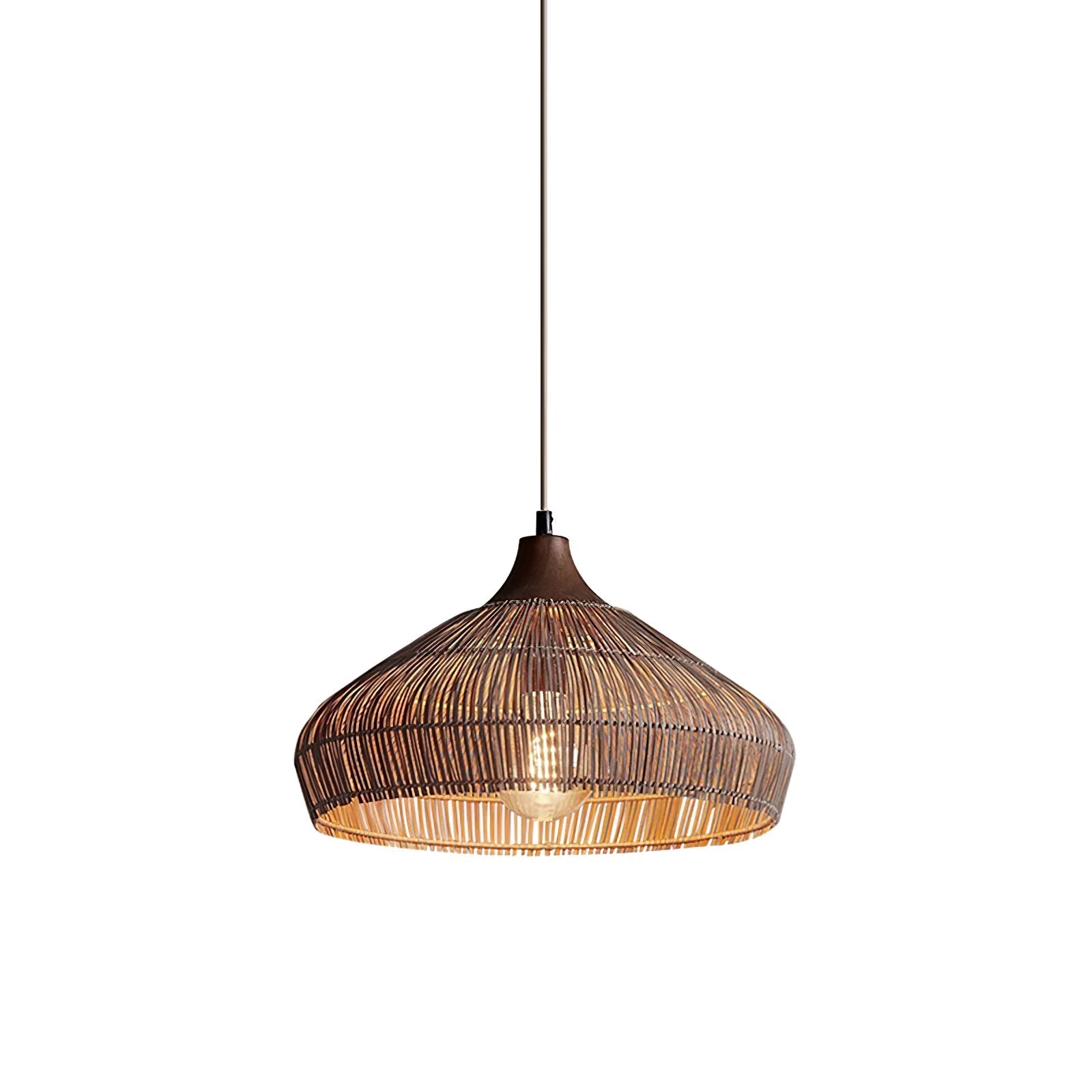 Solara Rieten Rotan Hanglamp – Natuurlijke Designlamp voor Woonkamer, Eetkamer en Slaapkamer Livara